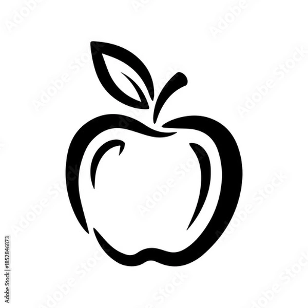Obraz Simple apple silhouette