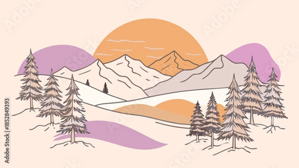 Obraz winter landscape with snow