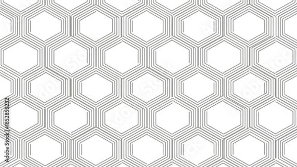 Obraz A repeating pattern of interlocking hexagonal shapes with a subtle textured effect.