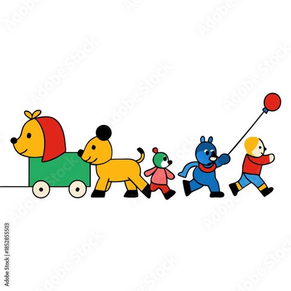 Obraz children playing with toys