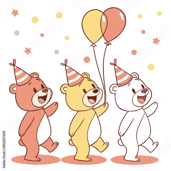 Obraz cartoon couple with balloons