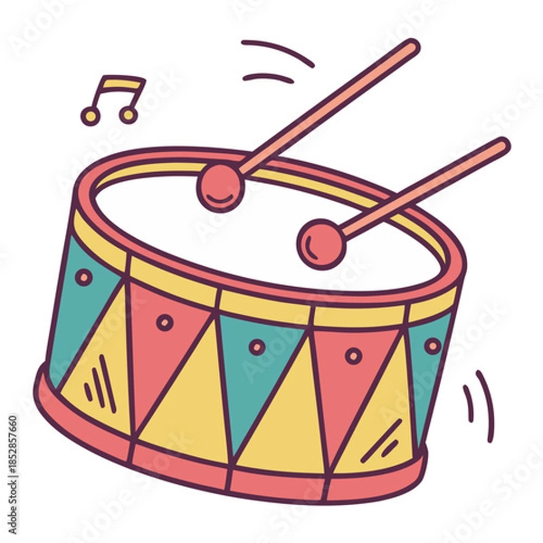 Obraz vector illustration of a drum
