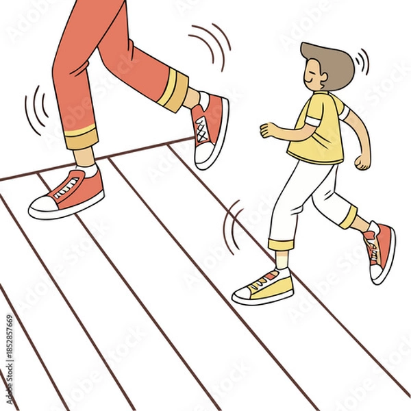 Obraz boy on roller skates