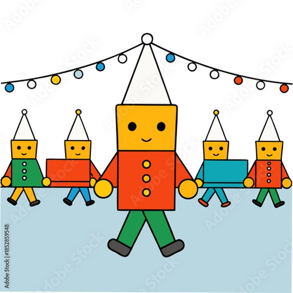 Obraz funny cartoon house