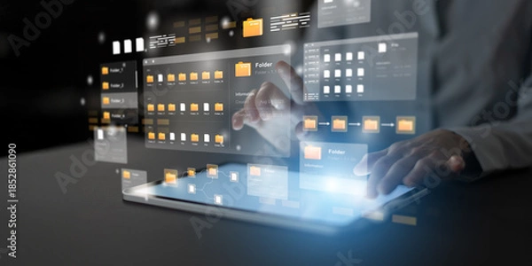 Obraz Advanced File Explorer Displaying Multi Level Data Storage Architecture