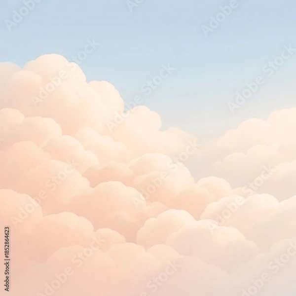 Obraz Soft pastel clouds in serene sky