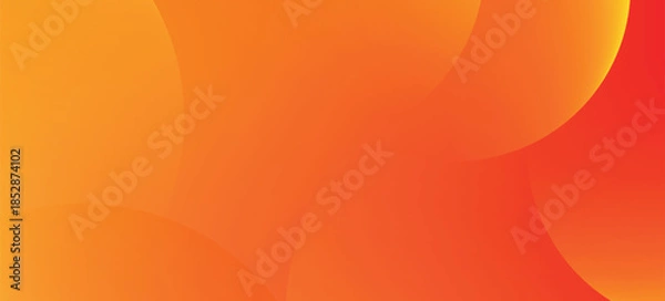 Fototapeta Minimal geometric background. Orange elements with fluid gradient. Dynamic shapes composition.Vector Illustration