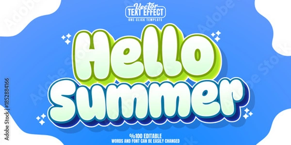 Obraz Summer editable text effect, customizable hot and sea 3d font style