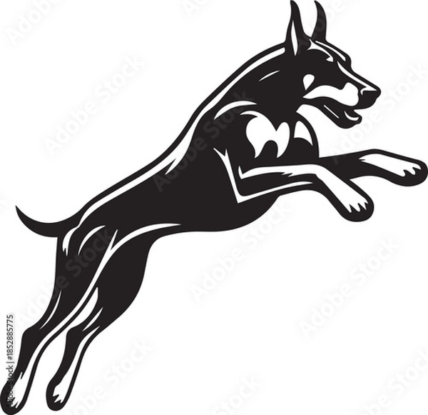 Obraz Dobermann Dog Vector	