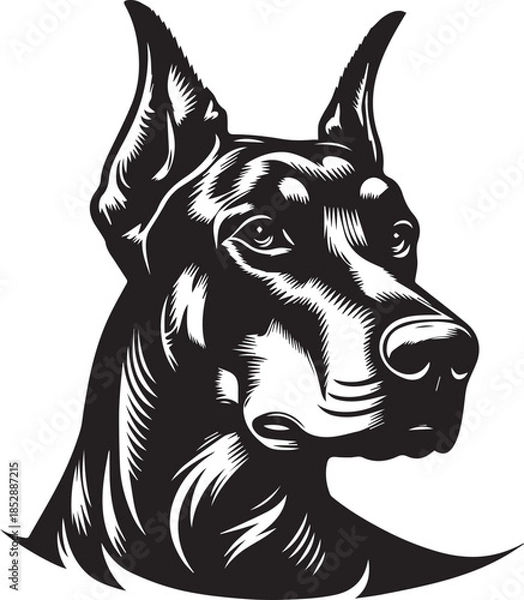 Obraz Dobermann Dog Vector	