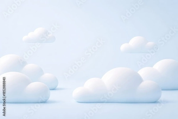 Obraz Soft White Clouds in Blue Sky