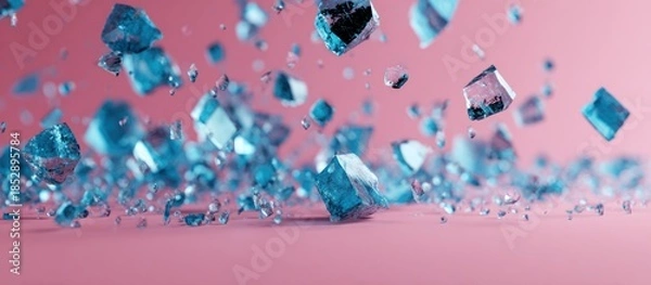 Obraz Falling gem cubes