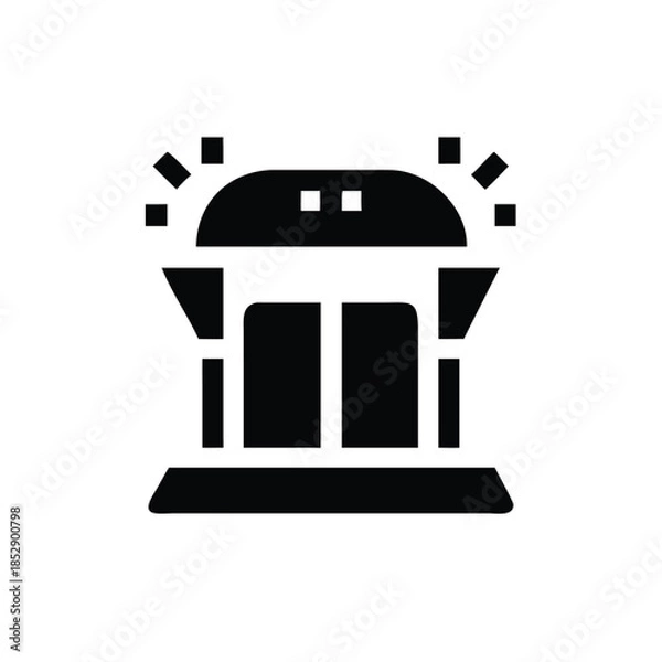 Obraz Elevator Icon With Light Beams