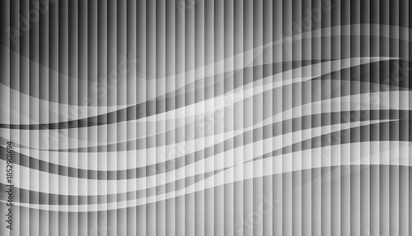 Fototapeta Gray Wave Lines Modern Texture Design Abstract Background