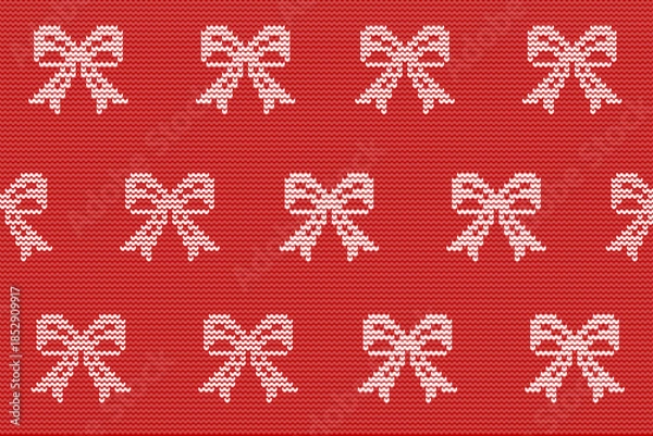 Obraz  ribbon christmas seamless pattern