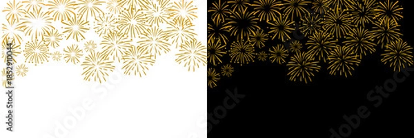 Fototapeta Gold fireworks background
