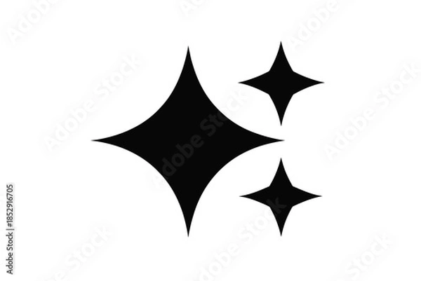 Obraz black and white star