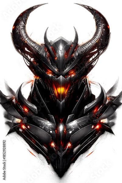 Obraz futuristic devil concept in transparent background 