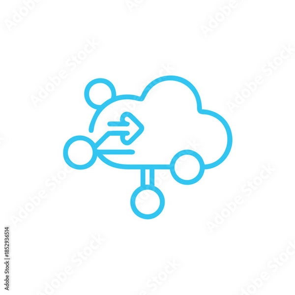 Fototapeta cloud computing concept illustration