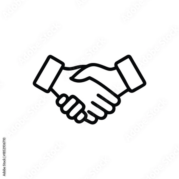 Obraz handshake icon vector illustration