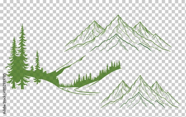 Fototapeta green landscape background