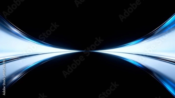 Obraz Abstract blue light tunnel