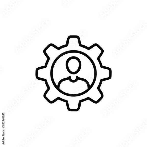 Obraz gear icon vector illustration