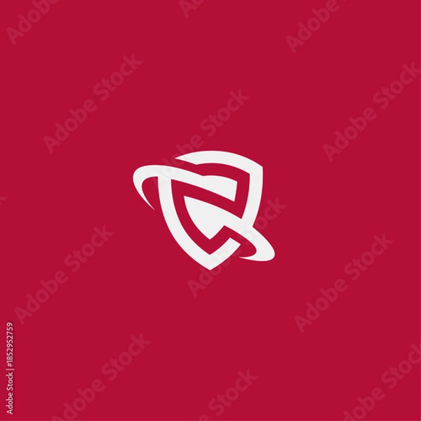 Obraz Shield logo icon flat vector design