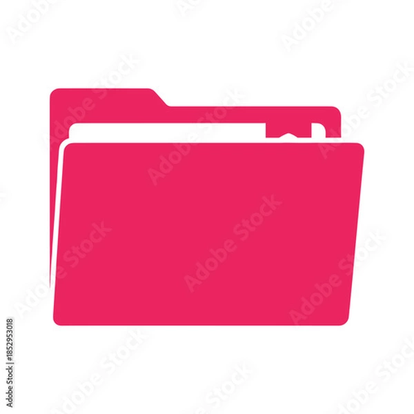 Fototapeta Red folder icon representing file organization