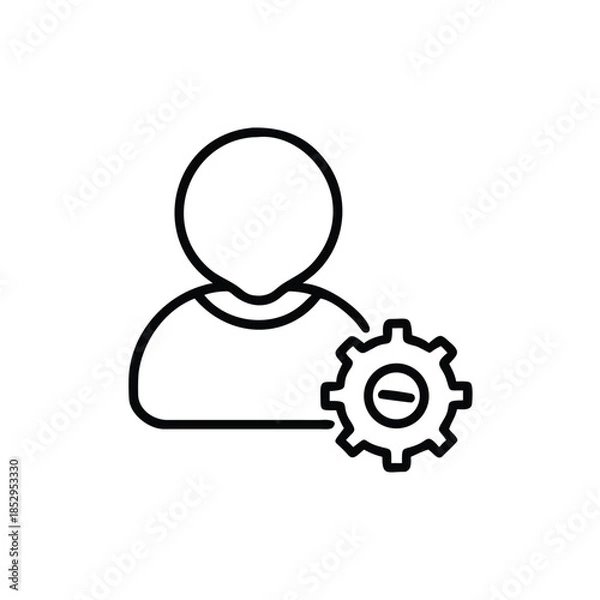 Fototapeta gear icon vector illustration