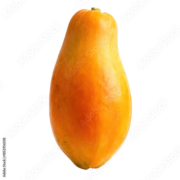 Fototapeta Delicious ripe orange papaya fruit. Healthy fresh tropical food with sweet natural and vibrant appearance