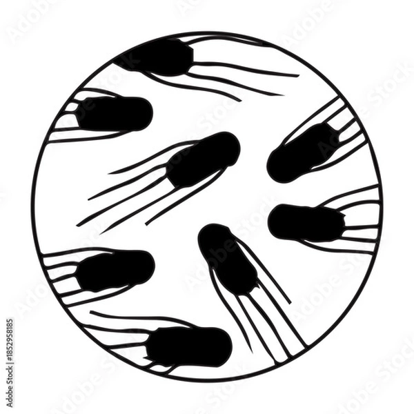 Obraz Bacterial Microbes