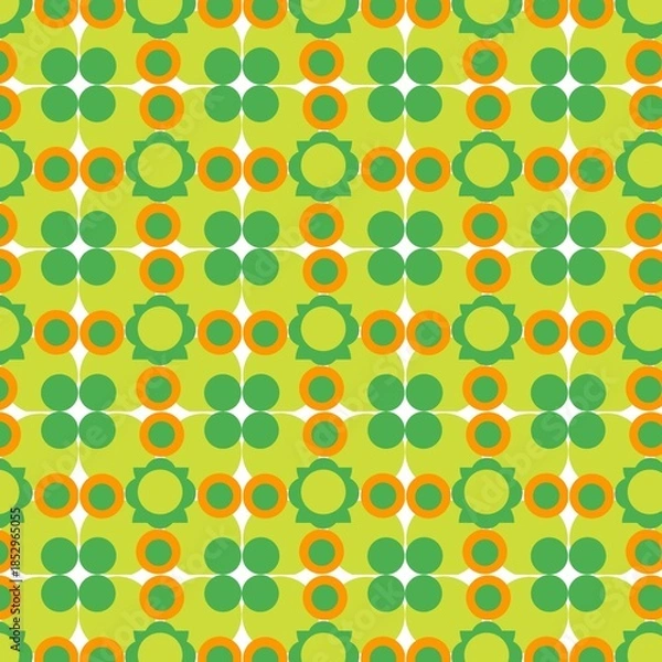 Fototapeta Seamless pattern with flowers