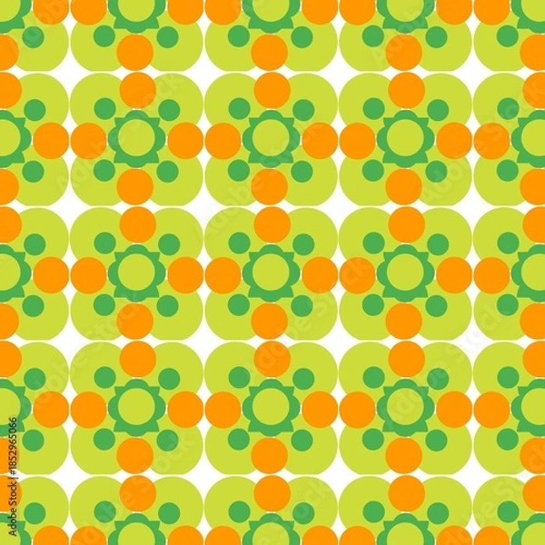 Fototapeta Seamless pattern with flowers
