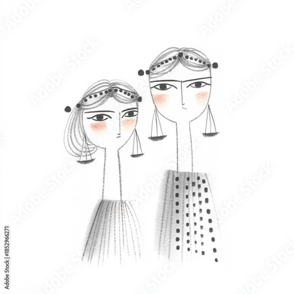 Obraz 双子座。星占い。星座。神話