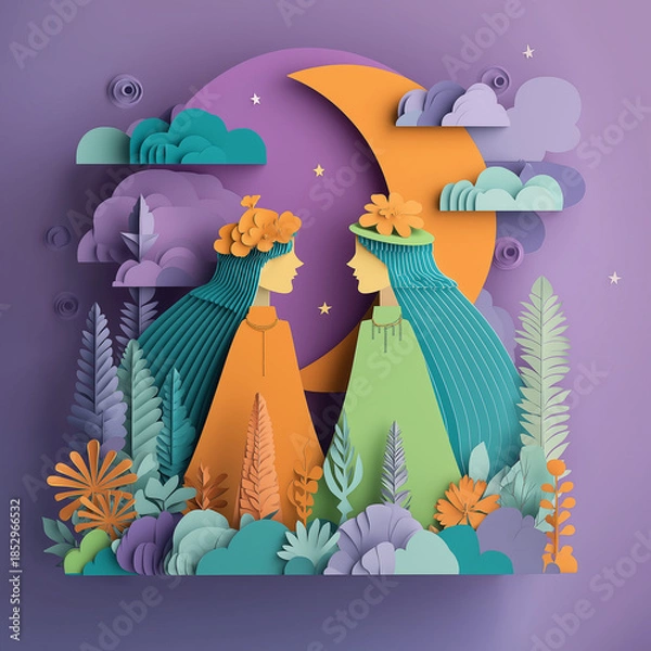 Obraz 双子座。星占い。星座。神話