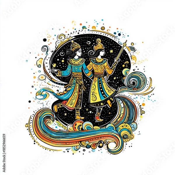 Obraz 双子座。星占い。星座。神話