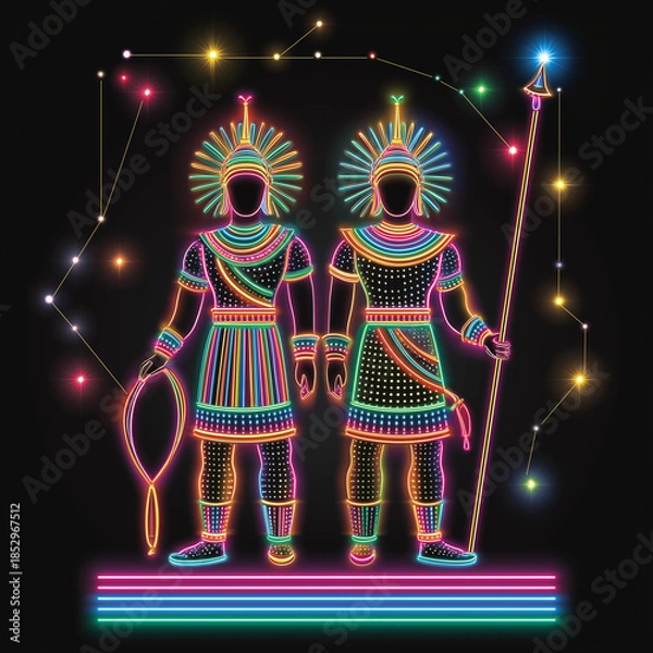 Obraz 双子座。星占い。星座。神話