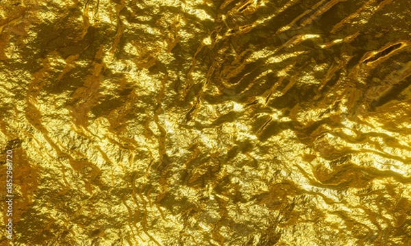 Obraz Abstract gold background. Wavy golden texture