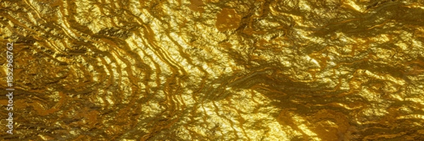 Obraz Abstract gold background. Wavy golden texture