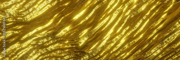 Obraz Abstract gold background. Wavy golden texture