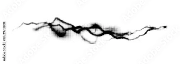 Fototapeta Halftone dots lightning explosion pop art comic background. Vector Illustration