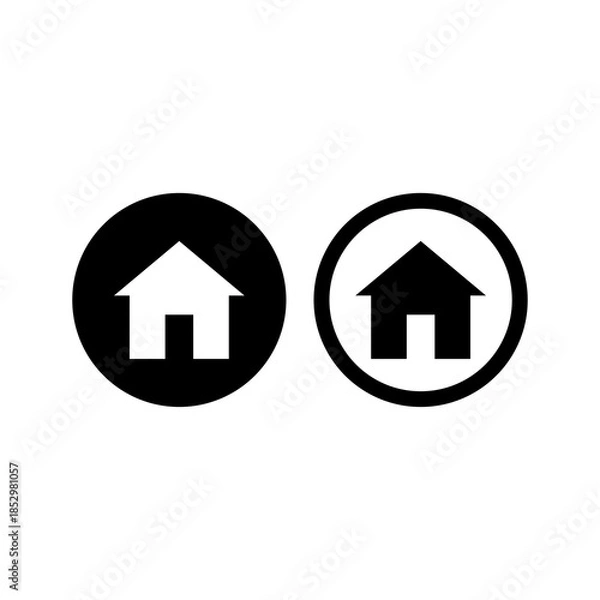 Obraz Home Button Icon – Homepage Navigation House Symbol