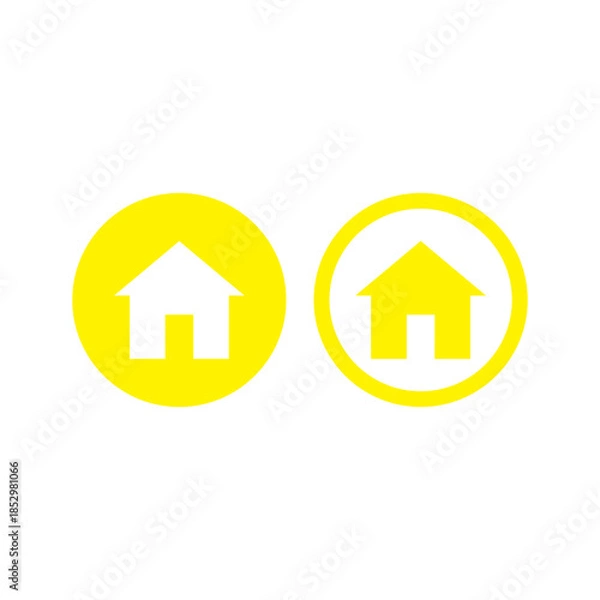 Obraz Home Button Icon – Homepage Navigation House Symbol