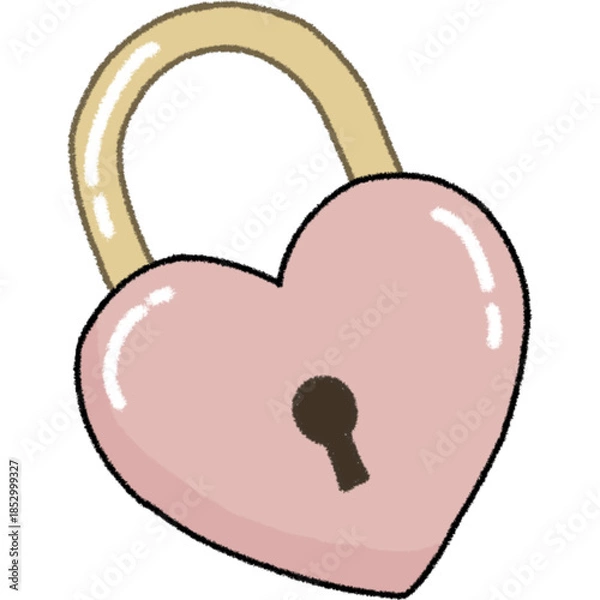 Obraz heart shaped lock