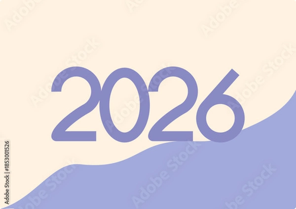 Obraz 2026 New Year Celebration Flat Background