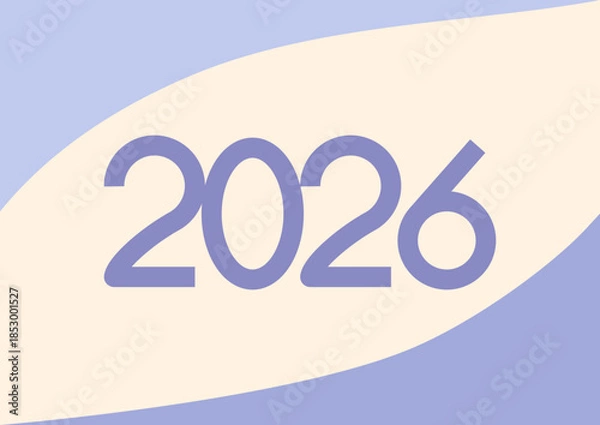 Obraz 2026 New Year Celebration Flat Background