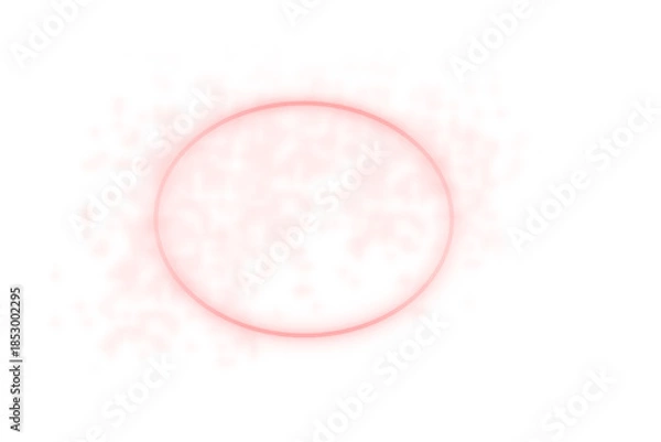 Obraz Ethereal Glowing Red Neon Oval Ring
