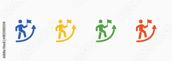 Obraz Mission Icon Set Color Multiple Style Collection Element For Design