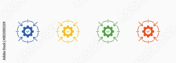 Obraz Focus Icon Set Color Multiple Style Collection Element For Design